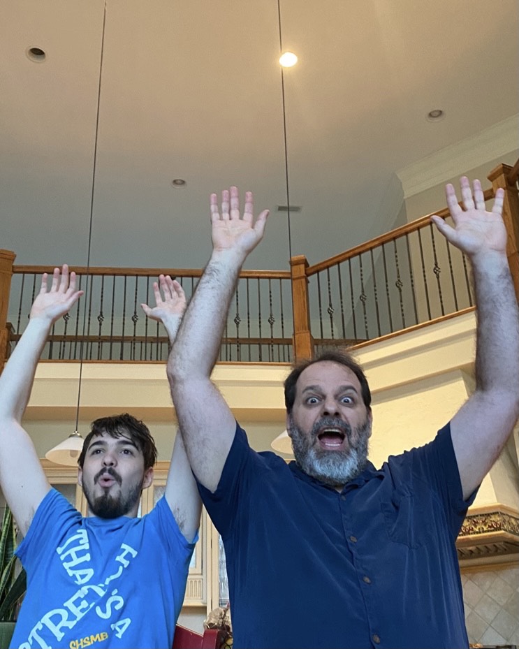 David And Tyson On A Covid Style Scavenger Hunt Re Enacting Riding A Roller Coaster